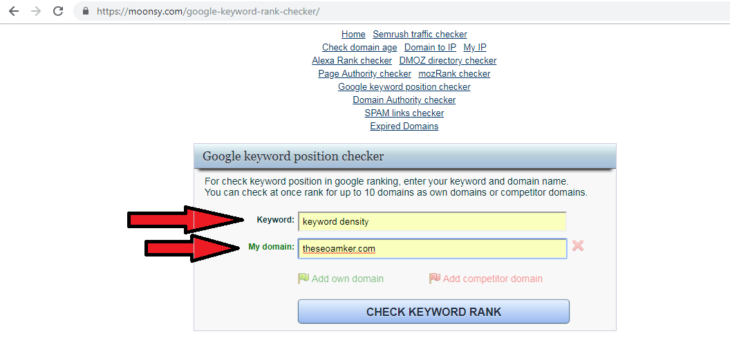 keyword rank checker